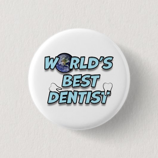 's Werelds beste Dentist Ronde Button 3,2 Cm (Voorkant)