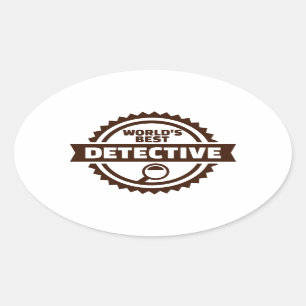 's Werelds beste detective Ovale Sticker