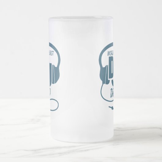 's Werelds beste DJ pap blauw bier mok (Center)