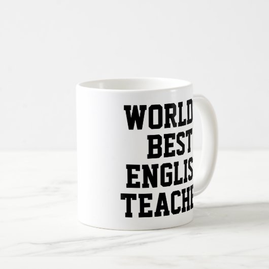 's Werelds beste Engelse leraar cadeau Mok (Voorkant rechts)