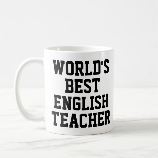 's Werelds beste Engelse leraar cadeau Mok (Links)