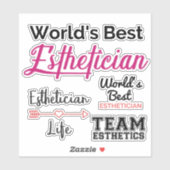 's Werelds beste estheticus Stickers (Vel)