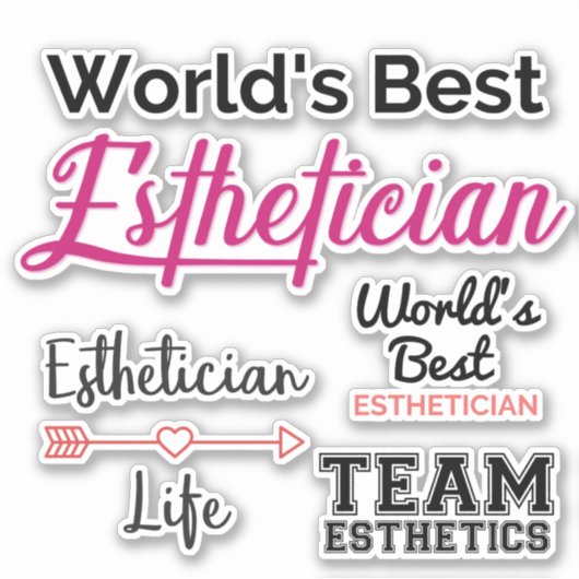 's Werelds beste estheticus Stickers (Voorkant)