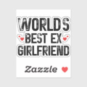 'S Werelds Beste Ex-Vriendin Grappig Gezegde Verja Sticker (Vel)