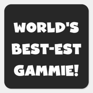 's Werelds Beste Gammie Zwart-wit Cadeaus Vierkante Sticker