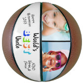 's Werelds beste gepersonaliseerde oomfotokleuren Basketbal (Verticaal)