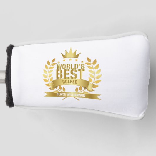 's Werelds Beste Golfer Gold 5 Star Golfheadcover (Voorkant)