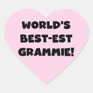 's Werelds beste Grammie zwart of wit geschenken Hart Sticker