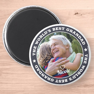 's Werelds beste Grandad Modern Photo Keepomwille Magneet