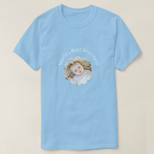 's Werelds beste Grandpop foto in Flower Custom T-shirt