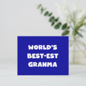 's Werelds Beste Granma Zwart-wit Briefkaart (Staand voorkant)