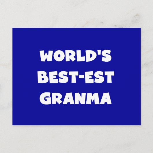 's Werelds Beste Granma Zwart-wit Briefkaart (Voorkant)
