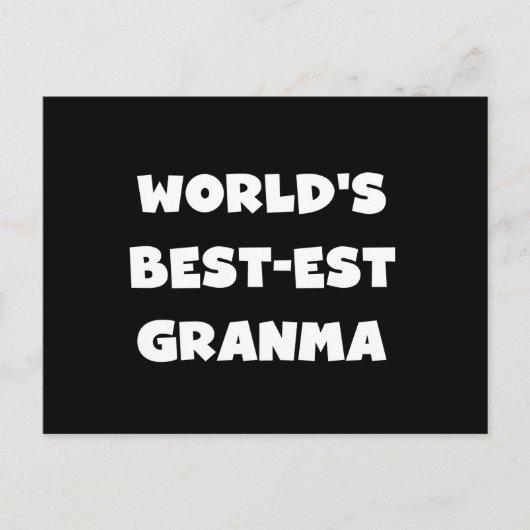 's Werelds Beste Granma Zwart-wit Briefkaart (Voorkant)