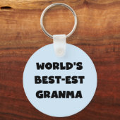 's Werelds Beste Granma Zwart-wit Sleutelhanger (Voorkant)