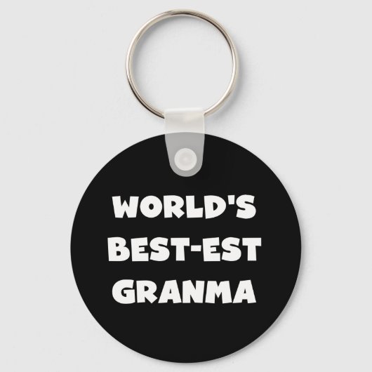 's Werelds Beste Granma Zwart-wit Sleutelhanger (Voorkant)