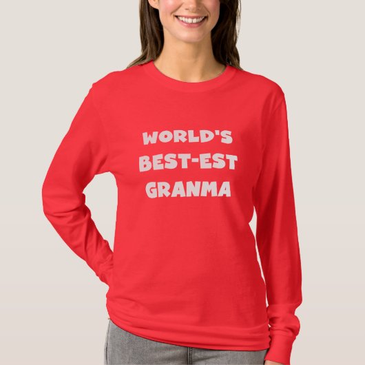 's Werelds Beste Granma Zwart-wit T-shirt (Voorkant)