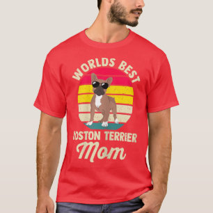 's Werelds beste grens van Boston terrier mama Col T-shirt