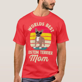 's Werelds beste grens van Boston terrier mama Col T-shirt