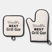 's Werelds beste Grill Guy Mannen Ovenwant & Pannenlap Set (Voorkant)