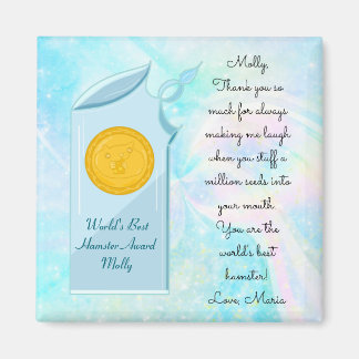 's Werelds beste hamsterglazen trofie en boodschap Magneet