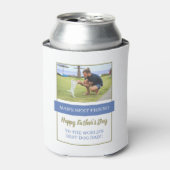 's Werelds Beste Hond Pap Foto Vaderdag Blikjeskoeler (Blikje Voorkant)