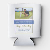 's Werelds Beste Hond Pap Foto Vaderdag Blikjeskoeler (Voorkant)