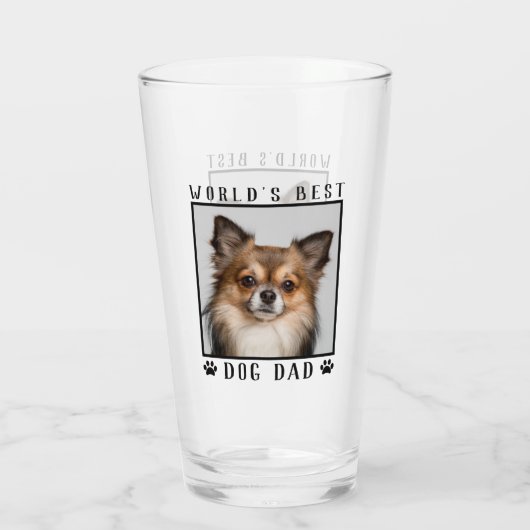 's Werelds beste hond pap schildert foto's Lijst Glas (Achterkant)