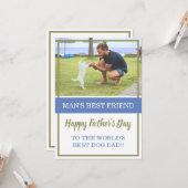 'S Werelds Beste Hond Papa Custom Photo Vaderdag Kaart (Voorkant / Achterkant in situ)