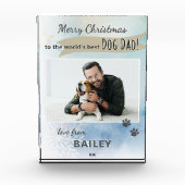 'S Werelds Beste Hondenvader Kerstfotoblok Fotoblokken (Voorkant)