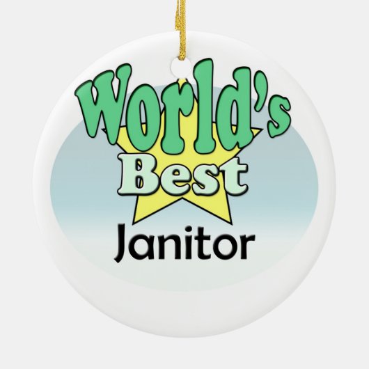 's Werelds beste Janitor Keramisch Ornament (Achterkant)