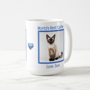 's Werelds beste kat mam personaliseren (Siamees) Koffiemok