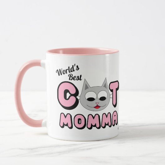 's Werelds beste kat mam roze Mok (Links)