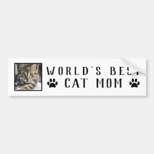 's Werelds beste kat-mam schildert Lijst voor foto Bumpersticker