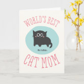 's Werelds beste kat-Moederdag Kaart (Gele Bloem)