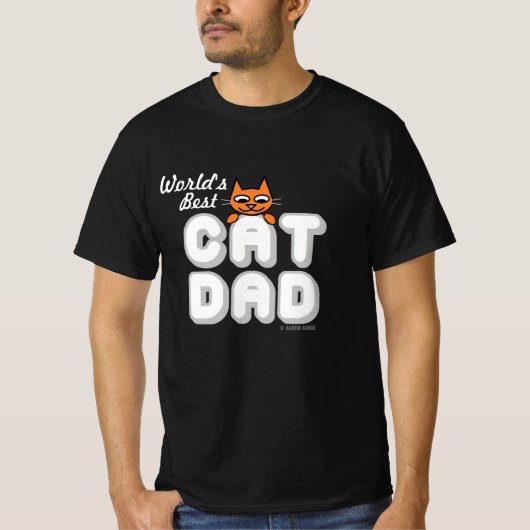's Werelds beste kat-pap Mannen Cat Lover T-Shirt (Voorkant)