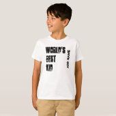 's Werelds beste Kind, aangepaste naam zwart-wit W T-shirt (Voorkant volledig)
