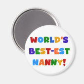 's Werelds beste kindermeisje met heldere kleuren Magneet (Voorkant / Achterkant)