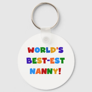 's Werelds beste kindermeisje met heldere kleuren Sleutelhanger