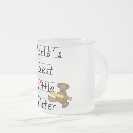 's Werelds beste kleine zuster-overhemden en cadea Matglas Koffiemok (Voorkant rechts)