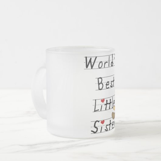 's Werelds beste kleine zuster-overhemden en cadea Matglas Koffiemok (Voorkant links)