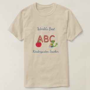 's Werelds beste kleuterschool leraar ABC Boek T-shirt