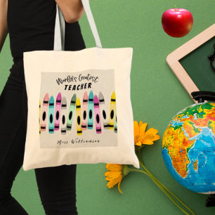 's Werelds beste leerkracht Crayon Gift Tote Bag