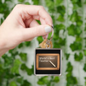 's Werelds beste leraar Rustic Schoollaat K Sleutelhanger (Hand)