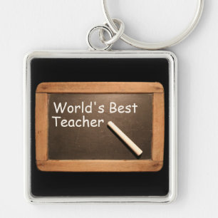 's Werelds beste leraar Rustic Schoollaat K Sleutelhanger