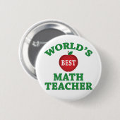 's Werelds beste leraar Wiskunde Ronde Button 5,7 Cm (Voorkant /achterkant)