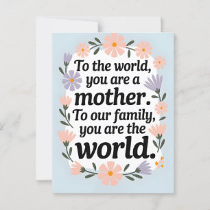 'S Werelds Beste Mam Bloemenkrans Moederdag Quote Briefkaart