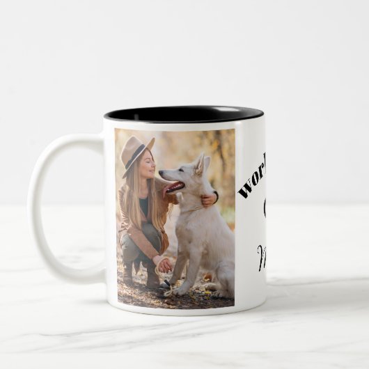 's Werelds Beste Mama Modern Stijlvol Font Custom Tweekleurige Koffiemok (Links)