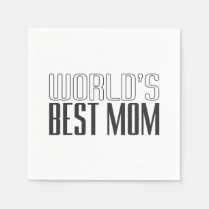 's Werelds beste mama Moederdag   Papier Napkin Servet