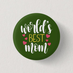 's Werelds beste mama Moederdag Pin-Button Ronde Button 3,2 Cm