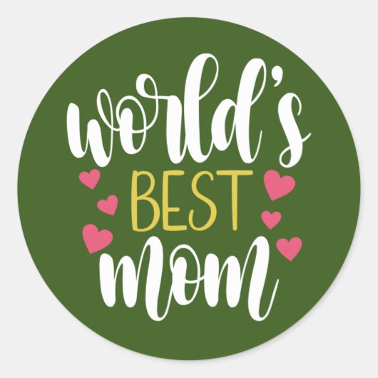 's Werelds beste mama Moederdag | Sticker (Voorkant)